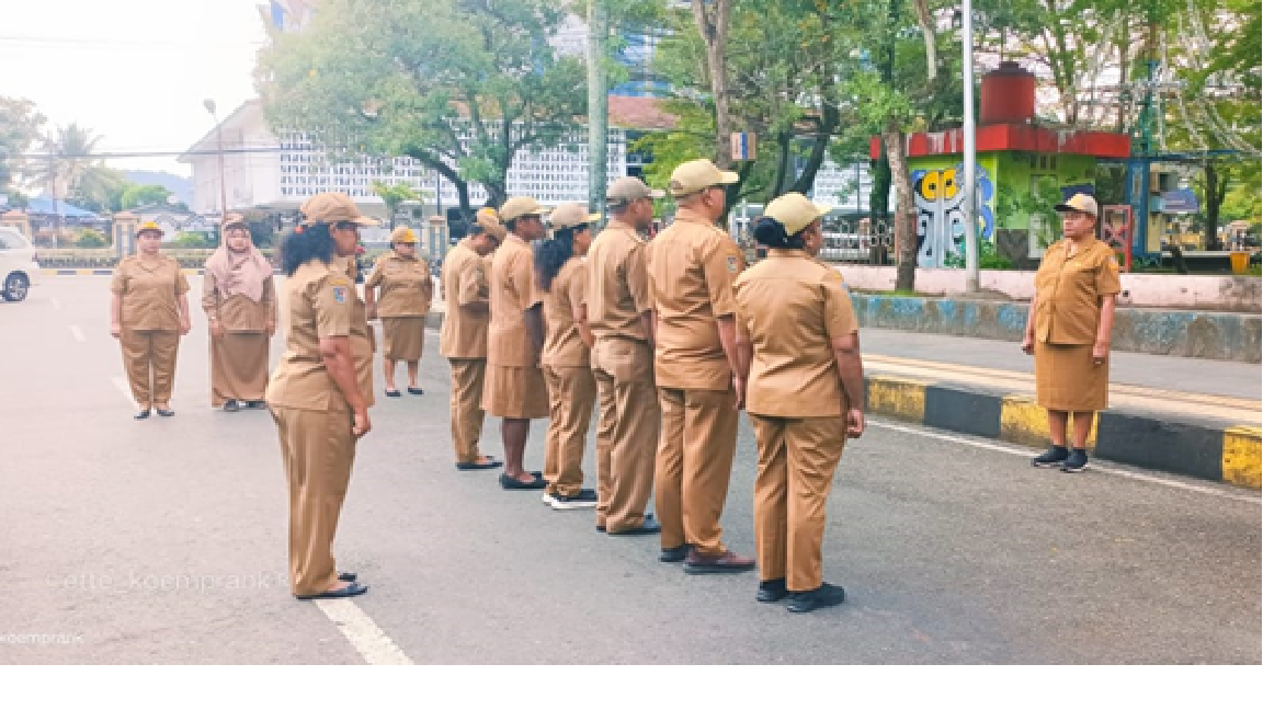 APEL PAGI DI LINGKUNGAN DP3AKB PROV. PAPUA  DI WARNAI DOOR PRICE