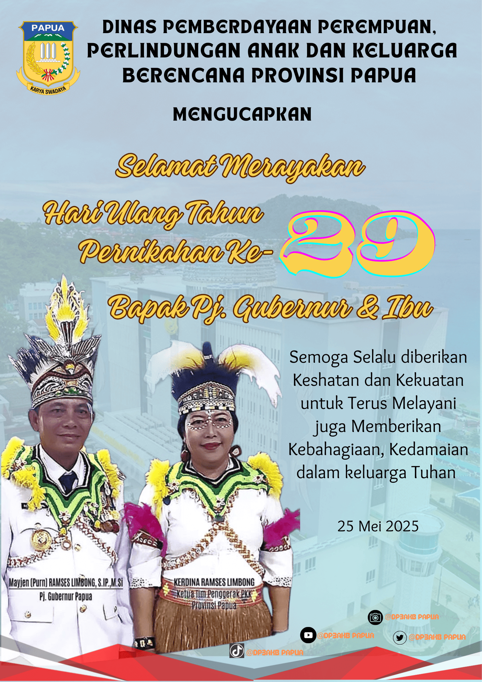 Selamat Merayakan Hari Bahagia ke-29 Tahun Pernikahan